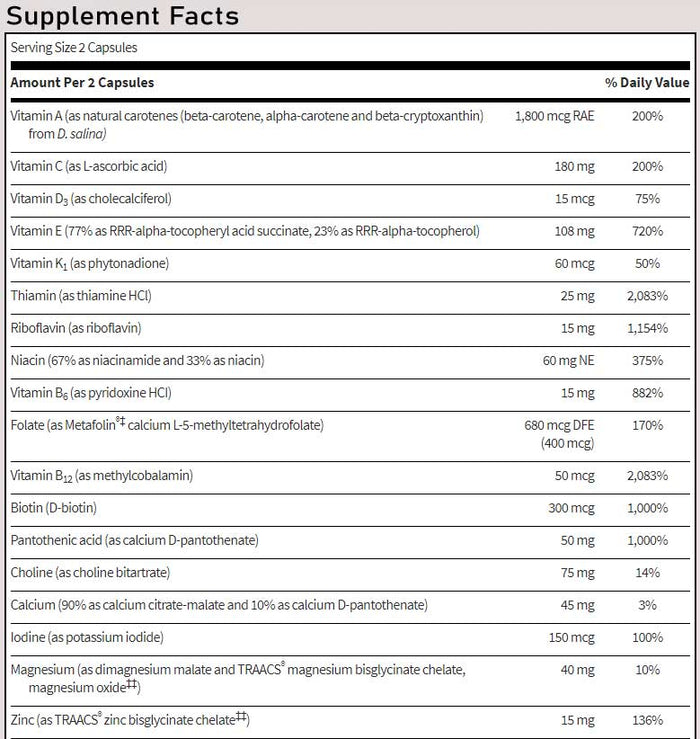 SFI_HEALTH_Klaire_Labs_Vitaprime_Full Ingredients