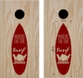 Shaka Surfboard Decal for Cornhole Bean Bag Toss Game - Ocean-Inspired Design