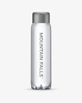 A 1 litre sparkling mineral water bottle with the brand name Mountain Falls printed on it.