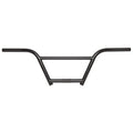 Black 4-piece S&M Cruiser Bars with a crossbar and knurled center grip area, shown against a white background—these S&M Bikes handlebars feature a 22.2mm clamp and are engineered for durability and control, making them an excellent choice for riders seeking high-quality BMX bike handlebars.