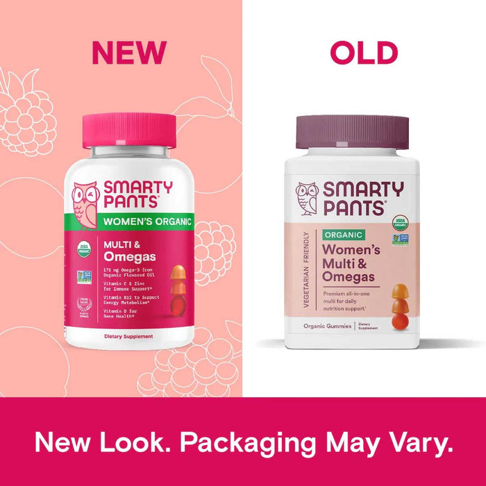 SmartyPants Women's Organic Multi & Omegas (Formerly Women's Organic Formula) New Look