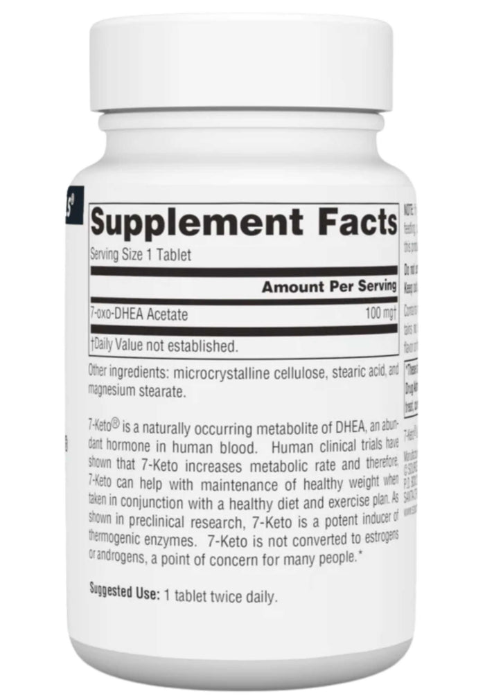 Source Naturals 7-Keto DHEA Metabolite 100 mg Ingredients