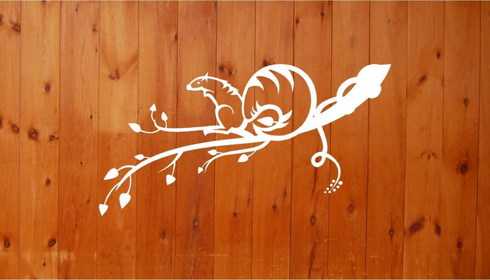 Squirrel Tree Branch Wall Decals - Decorative Vinyl Stickers for Bedroom  Nursery Sticker Chef