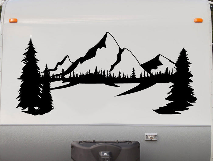 StickerChef Mountain Adventure RV Decal - Vinyl Graphics MT33