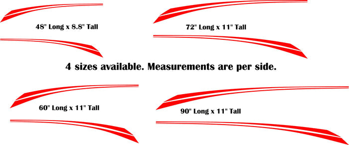 Stripe Decals for Pontoon Boat RV and Camping Trailers - TSW18 Replacement Set RV Camper Decal – Premium Vinyl