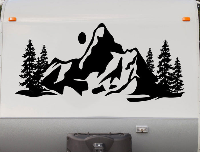 Summit View Camping RV Decal - Mountain Vinyl by StickerChef MT30