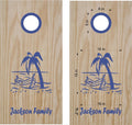 beach lake life cornhole decals