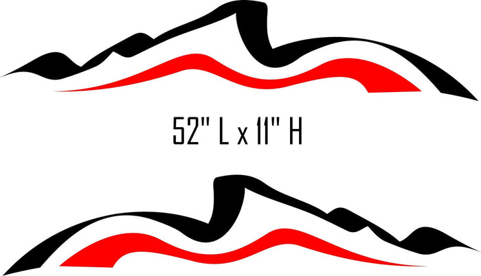 Swoosh Decals for Pontoon Boat  RV Motor Home - SW21 Camper Replacement Graphics