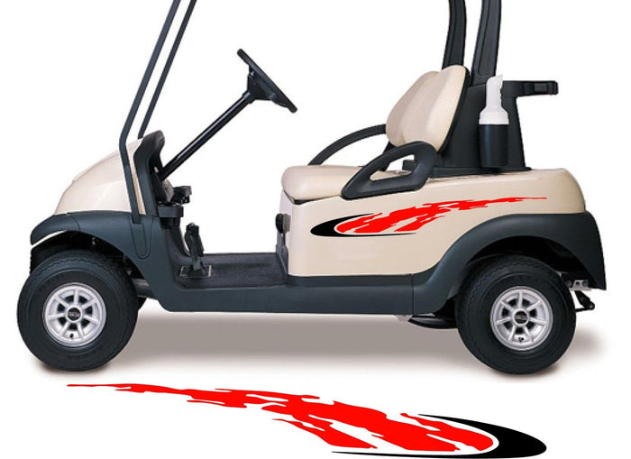 Two Color Golf Cart Decals Accessories Go Kart Stickers Side by Side Graphics GCA1223