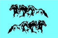 Thoroughbred Equestrian Horse Trailer Decal Sticker Tack Supplies SetA13