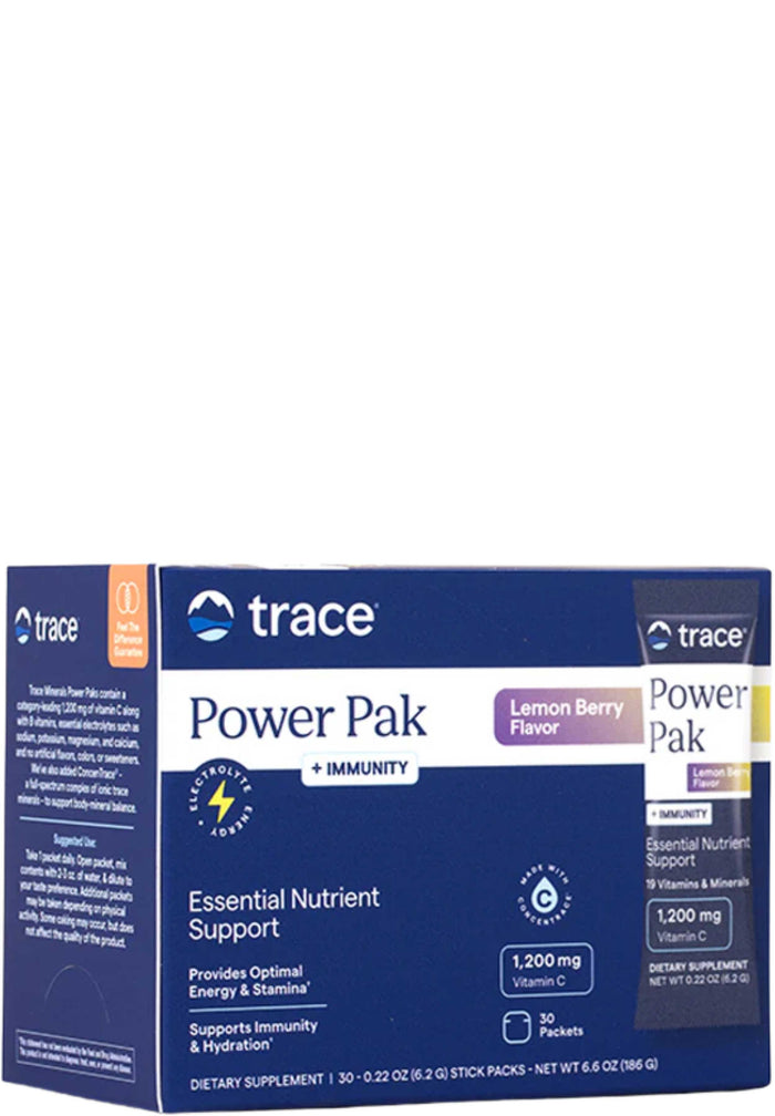 Trace Minerals Research Power Pak+ Immunity Lemon Berry