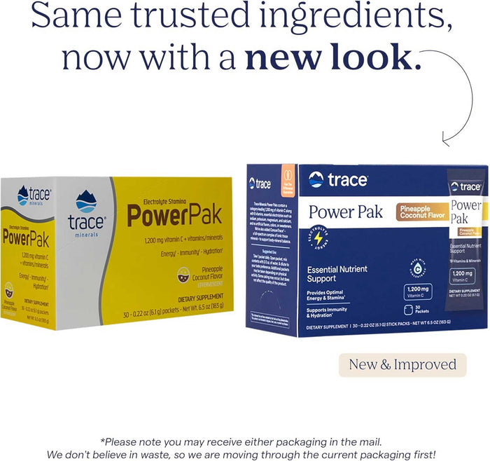 Trace Minerals Research Power Pak Pineapple Coconut New Look