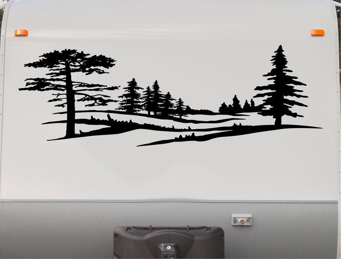 Trees RV Camper Replacement Decal Scene Trailer Stickers CT08 Scenic RV Decal – Premium 6-Year Vinyl | StickerChef