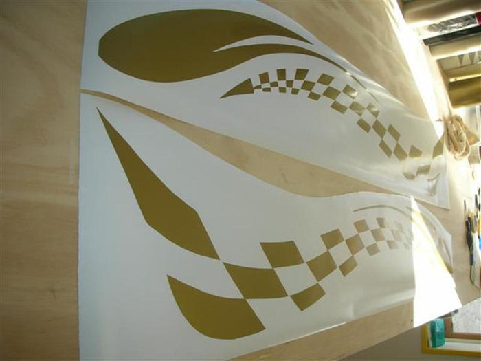 Tribal Flame Graphics Decals for Auto Truck Boat and Car - SP02 Side Set Stickers Sticker Chef