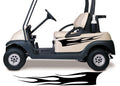 Golf Cart Go Kart Decals Side By Side Stickers Graphics Tribal Flames Stripes GG06