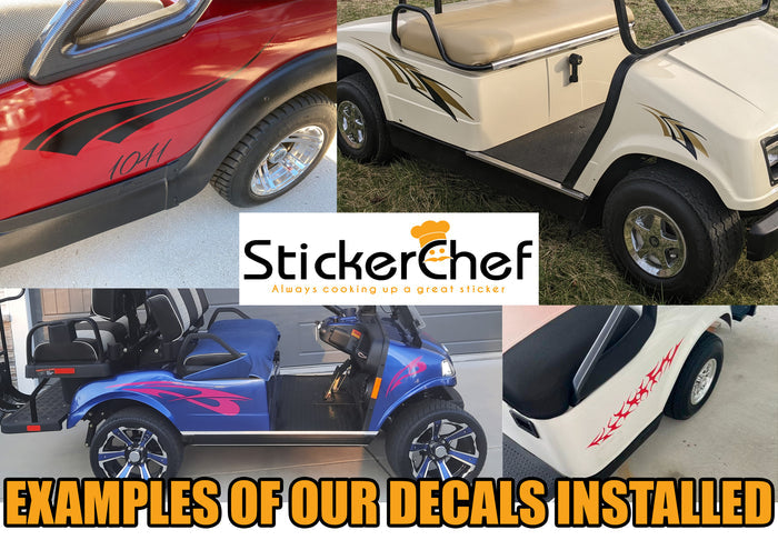 Tribal Flame Graphics GC21 – Tribal Flame Golf Cart Decals | ATV UTV Vinyl