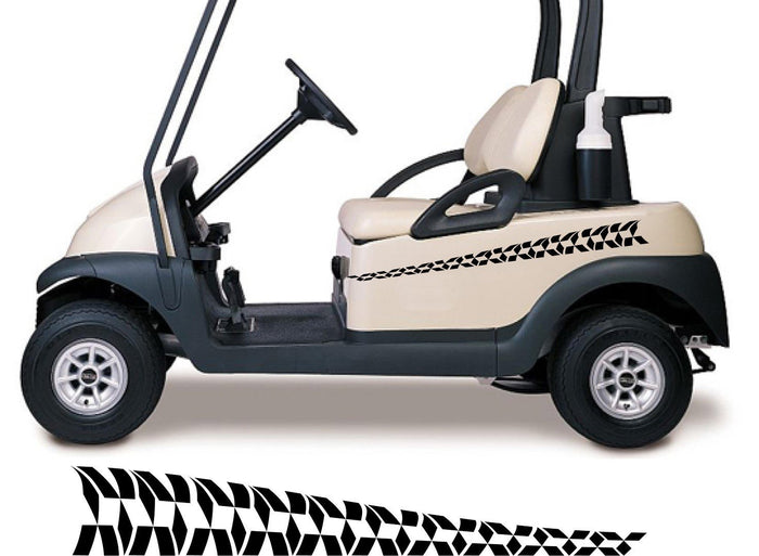 Golf Cart Go Kart Decals Side By Side Stickers Graphics Tribal Flames Stripes GG04