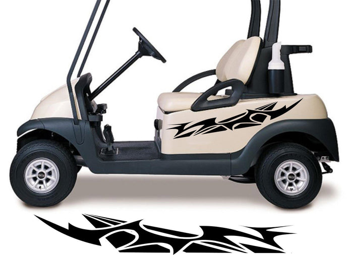 Golf Cart Go Kart Decals Side By Side Stickers Graphics Tribal Flames Stripes GG10
