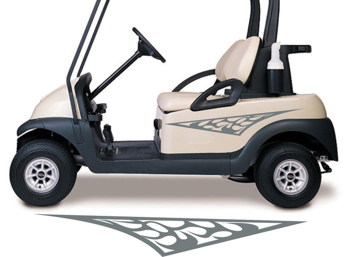 Golf Cart Go Kart Decals Side By Side Stickers Graphics Tribal Flames Stripes GG18