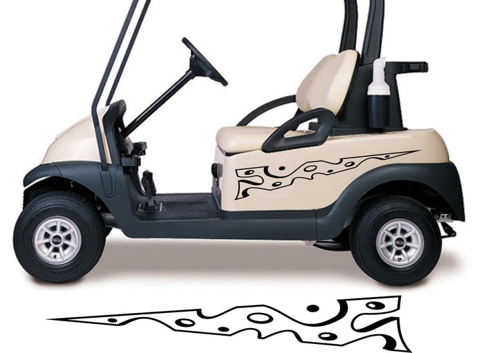 Golf Cart Go Kart Decals Side By Side Stickers Graphics Tribal Flames Stripes GG26