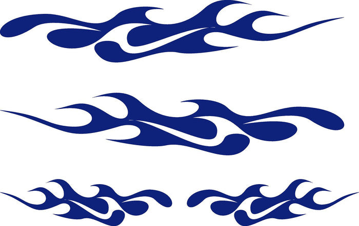 Tribal Flames and Stripes Golf Cart Decals - Go Kart Accessories Model GC04 Sticker Chef