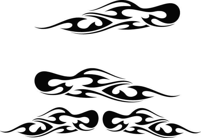 Tribal Flames Decals for Golf Carts Cars Trucks Boats  Go Karts - Model TF015