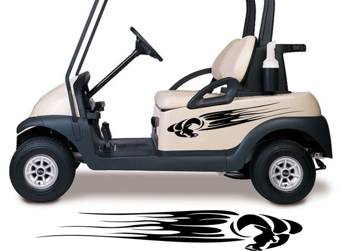 Golf Cart Go Kart Decals Side By Side Stickers Graphics Tribal Flames Stripes GG07