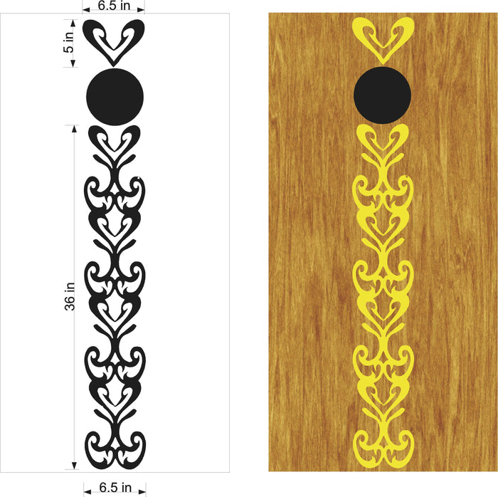 Tribal Lines Cornhole Decals Stickers for Bean Bag Toss Game