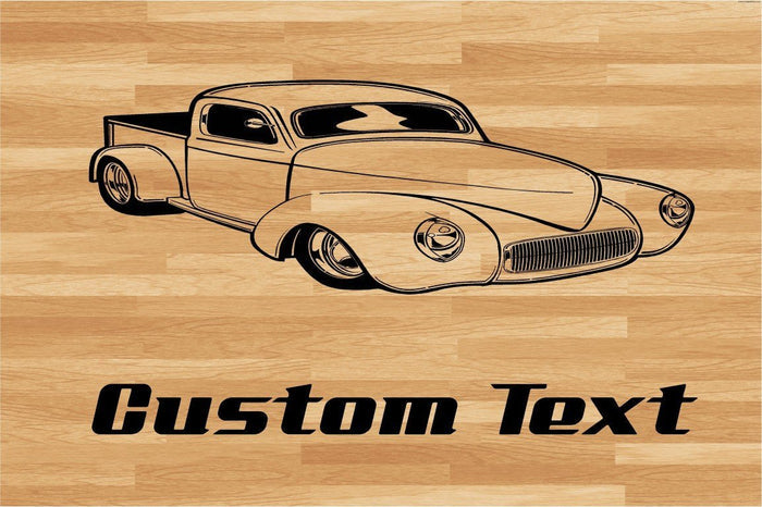 Truck Hot Rod 2 Car Wall Decal - Auto Wall Mural - Vinyl Stickers - Boys Room Decor Sticker Chef