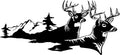 Two Bucks Deer Wall Decals - Vinyl Stickers Mural for Stylish Bedroom Decor Sticker Chef