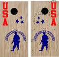 USA Army Cornhole Board Decals  Patriotic Flag Stickers for Game Tables Sticker Chef