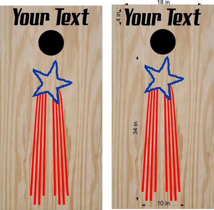 USA Flag Cornhole Board Decals - Patriotic Stickers for Creative Game Design Sticker Chef