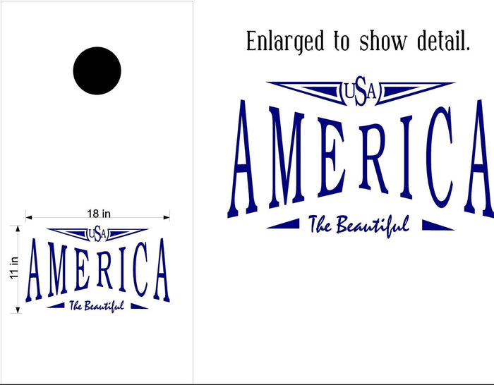 USA Flag Cornhole Board Decals - Patriotic Stickers for Outdoor Games Sticker Chef