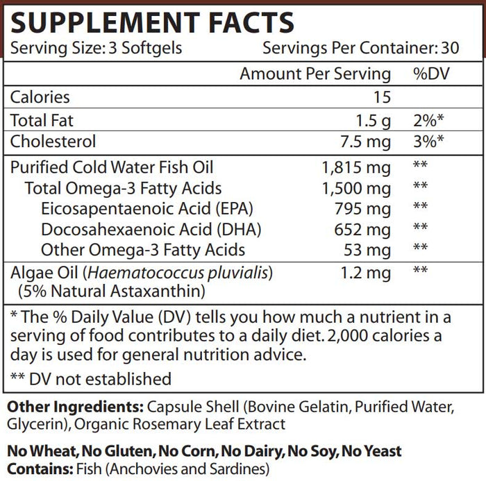 Vinco Ultra Omega-3 Ingredients