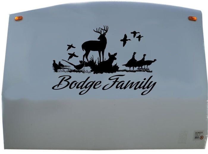 Vinyl Decal Sticker for RVs Campers  Motor Homes - Deer Pheasants  Ducks Design Sticker Chef