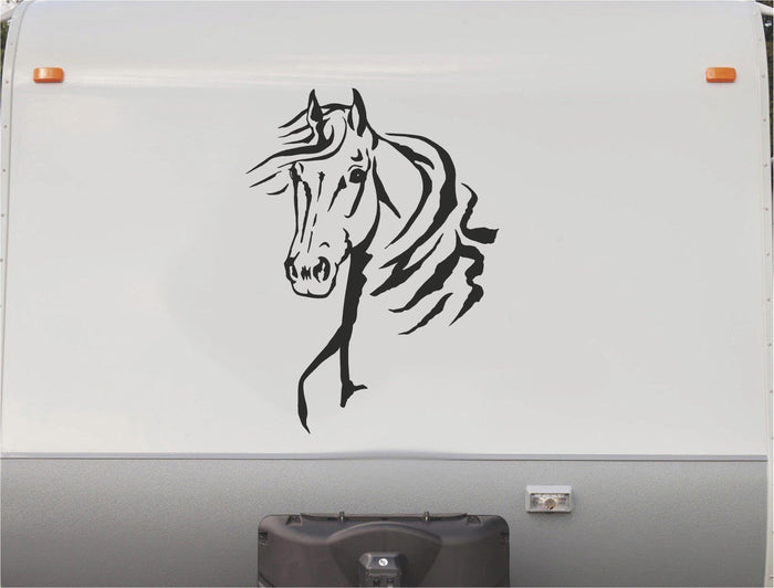 Equestrian Horseback Riding Horse Trailer Vinyl Decals Enclosed Trailer Stickers Graphics Mural 203