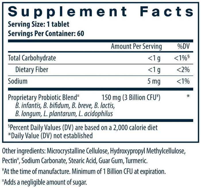Vital Nutrients Hyperbiotics Bifidobacterium Probiotic Ingredients