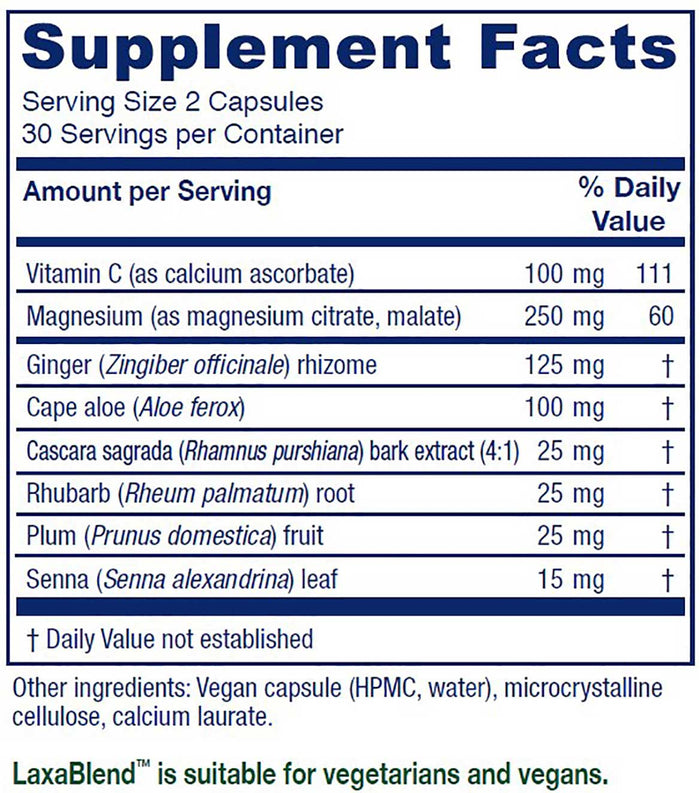 Vitanica LaxaBlend Ingredients