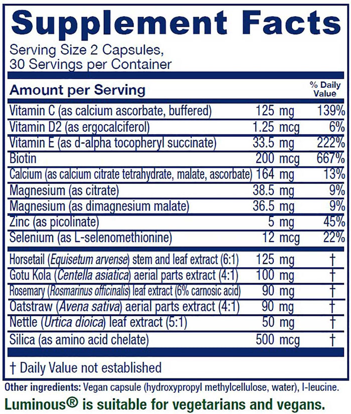 Vitanica Luminous Ingredients