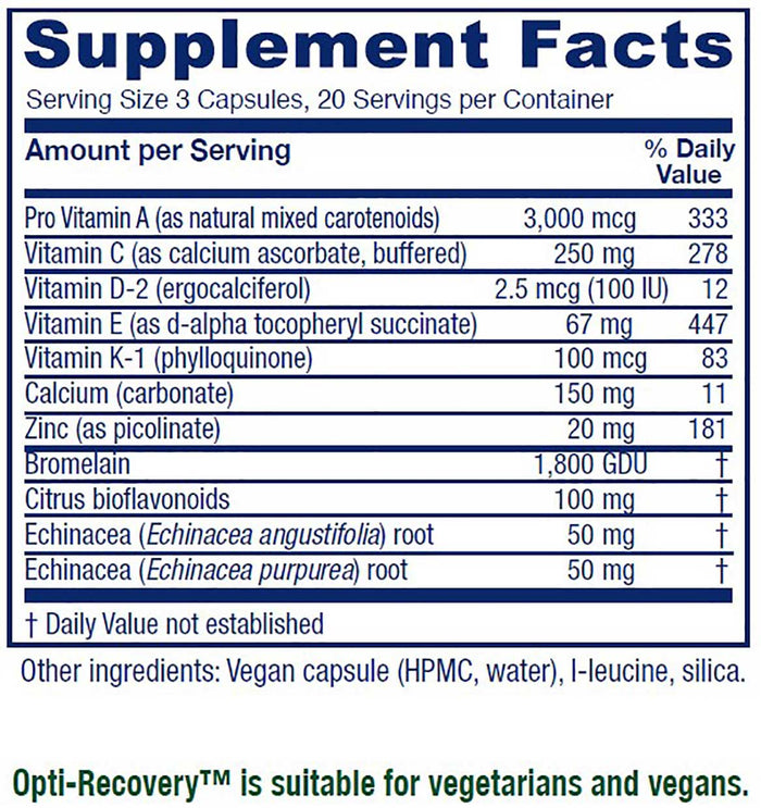 Vitanica Opti-Recovery Ingredients