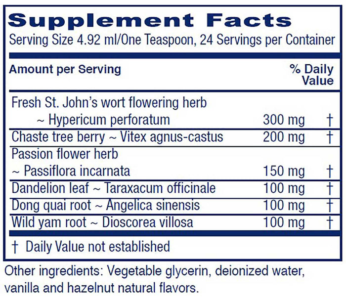 Vitanica PMS Tonic Ingredients