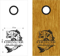 hunting fishing cornhole decal