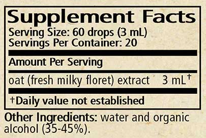 Wise Woman Herbals Oat (Avena sativa) Ingredients