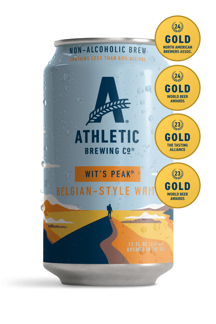 Wit's peak can on a white background