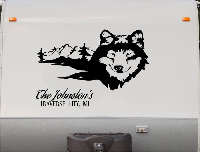 Wolf and Wolves Vinyl Decal Sticker for RVs Campers and 5th Wheel Motor Homes Sticker Chef
