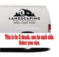 Your Name Lawn Care Mowing Truck Vehicle Set - Left  Right 3